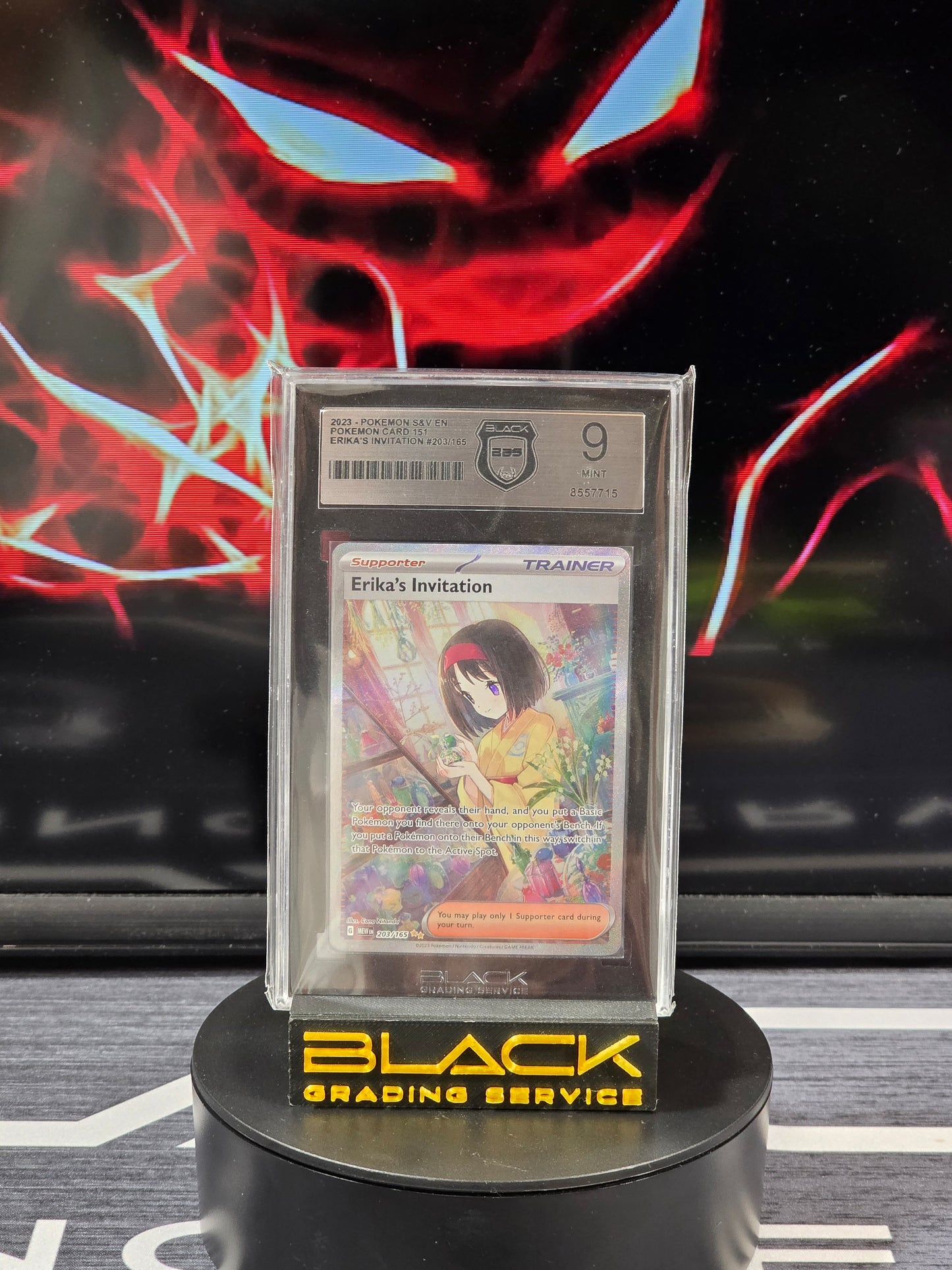 Pokemon - Slab - Erika's Invitation - Pokemon Card 151 - 203/165- BGS 9 - Englisch