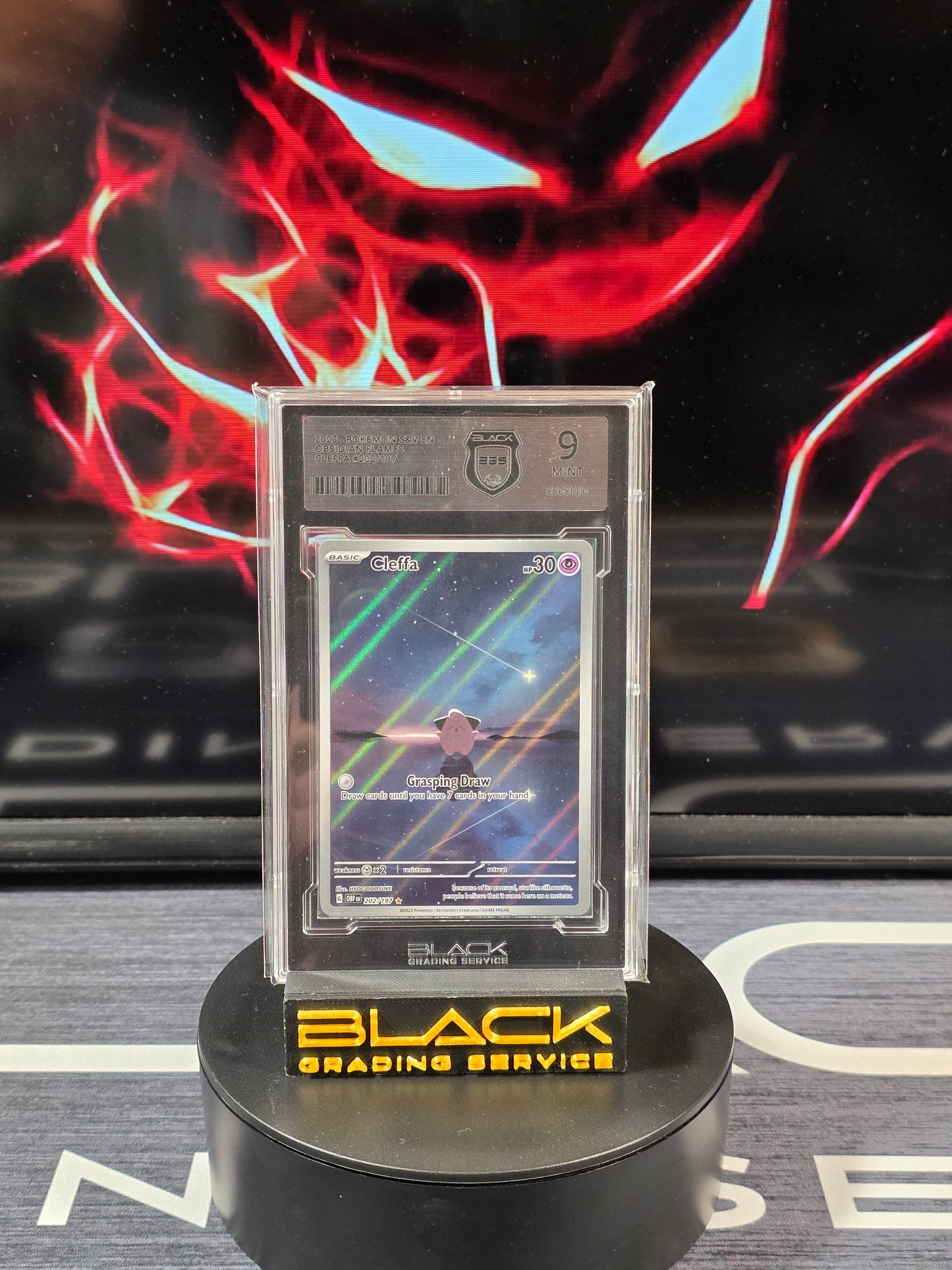 Pokemon - Slab - Cleffa - Obsidian Flames - 202/197 - BGS 9 - Englisch