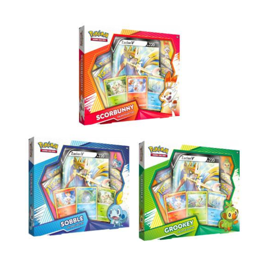 Pokemon - Galar Collections Boxen - Englisch - Grookey, Scorbunny, Sobble - Zufälliges Design - Englisch