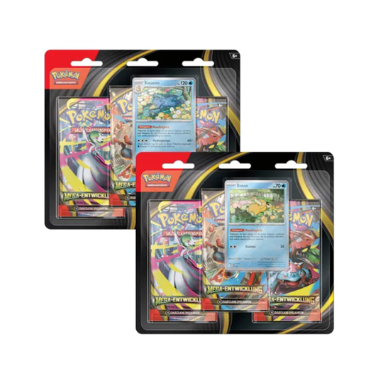 Pokemon - Mega Entwicklungen - 3 Pack Blister - Zufällige Promokarte - Deutsch