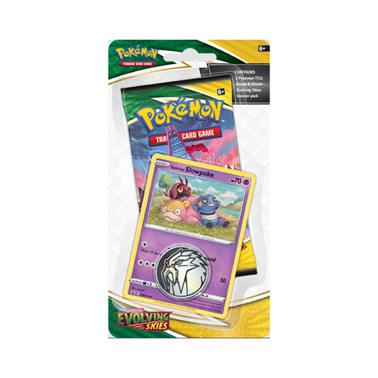 Pokemon -  Evolving Skies - Single Pack Blister (Galarian Slowpoke) - Englisch