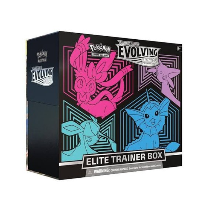 Pokemon - Evolving Skies - Elite Trainer Box (Pink/Blau) - Deutsch