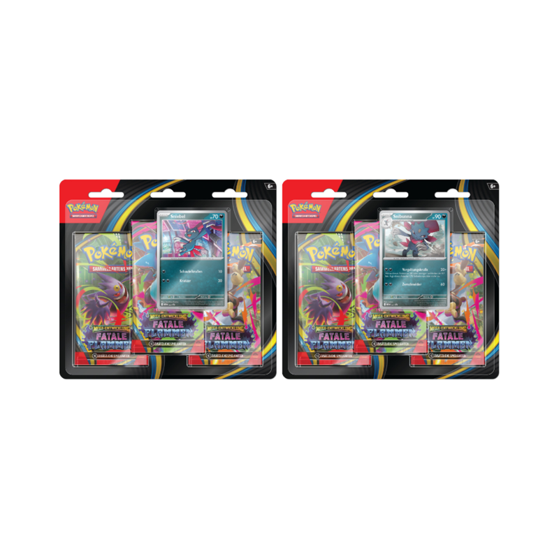 Pokemon - Fatale Flammen 3er Blister - Deutsch - Zufälliges Design