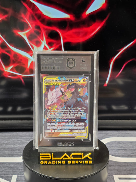 Pokemon - Slab - Reshiram&Zekrom GX - Cosmic Eclipse - 157/236 - BGS 4 - Deutsch