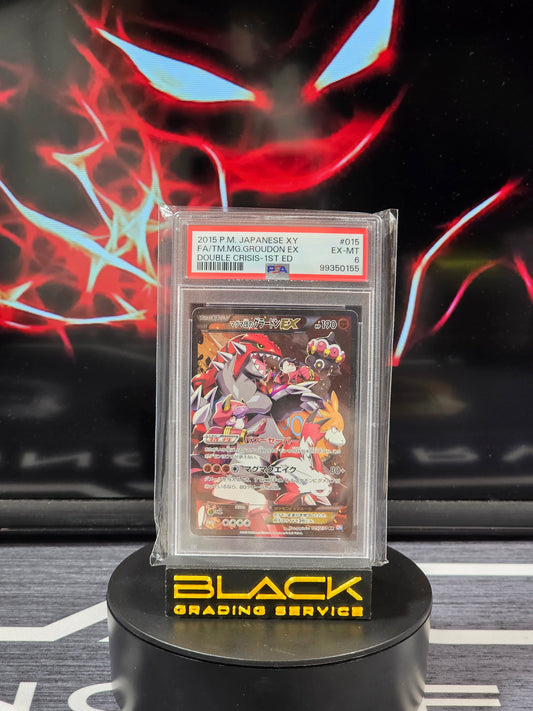 Pokemon - Slab - Groudon EX 1st Edition - Double Crisis - 015/034 - PSA 6 - Japanisch
